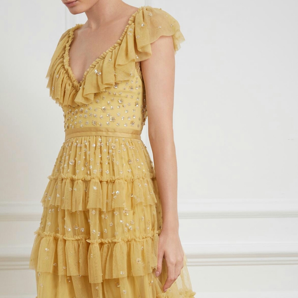 Needle & thread sunburst midi dress UK 12